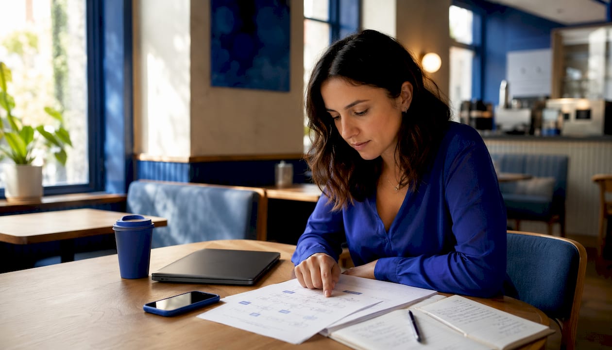 Una responsabile marketing sta controllando la configurazione dell’automazione delle email.