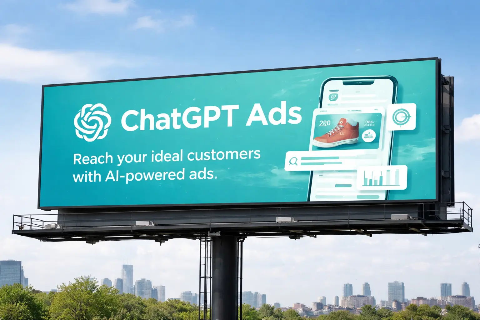 Struttura grafica di un annuncio sponsorizzato in ChatGPT Ads